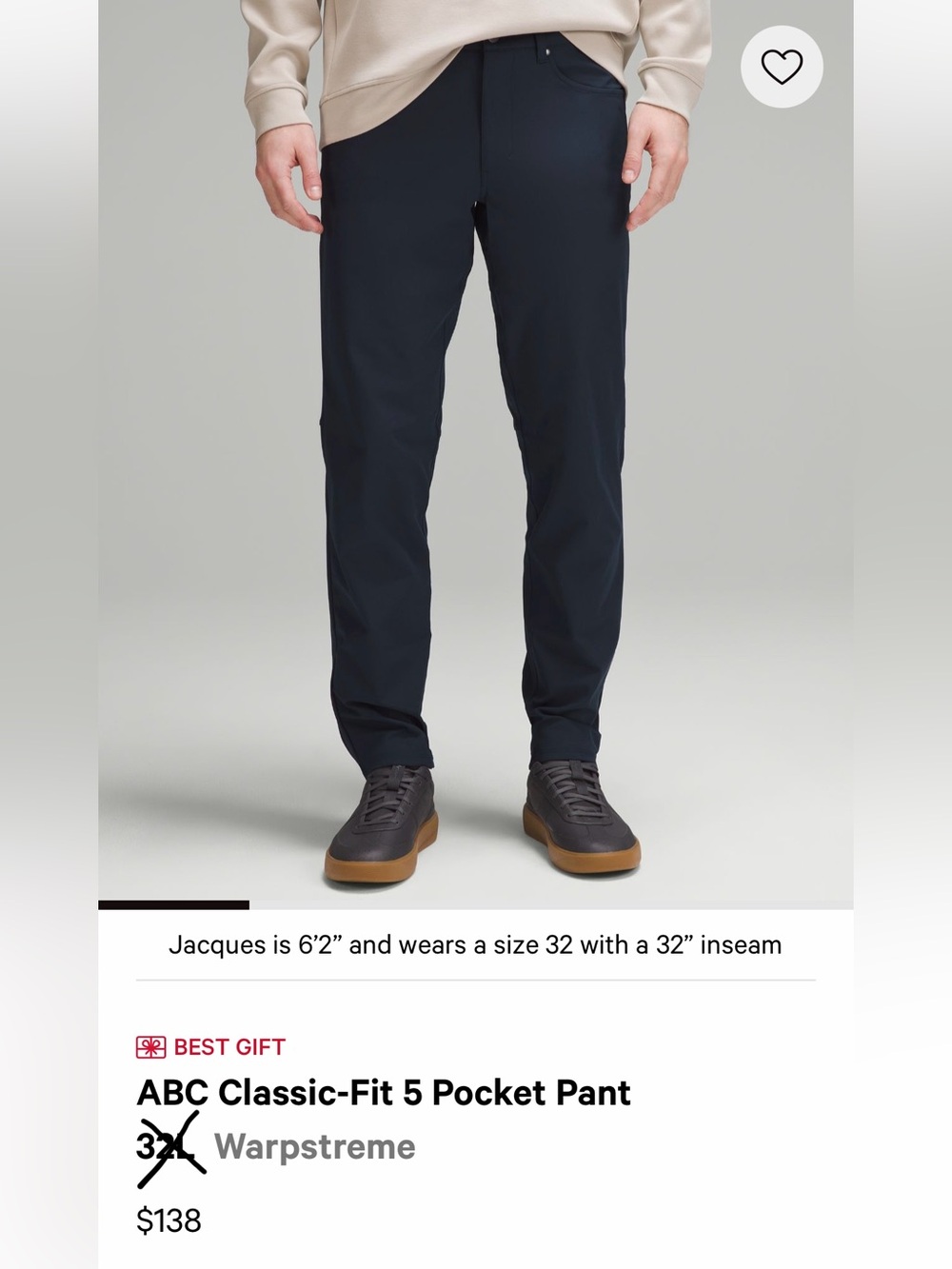 Lululemon Men’s ABC Pant Navy Blue